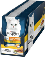 Hrană umedă pentru pisici Gourmet Perle Delight în sos cu pui, pachet de 26 (26 x 85g)