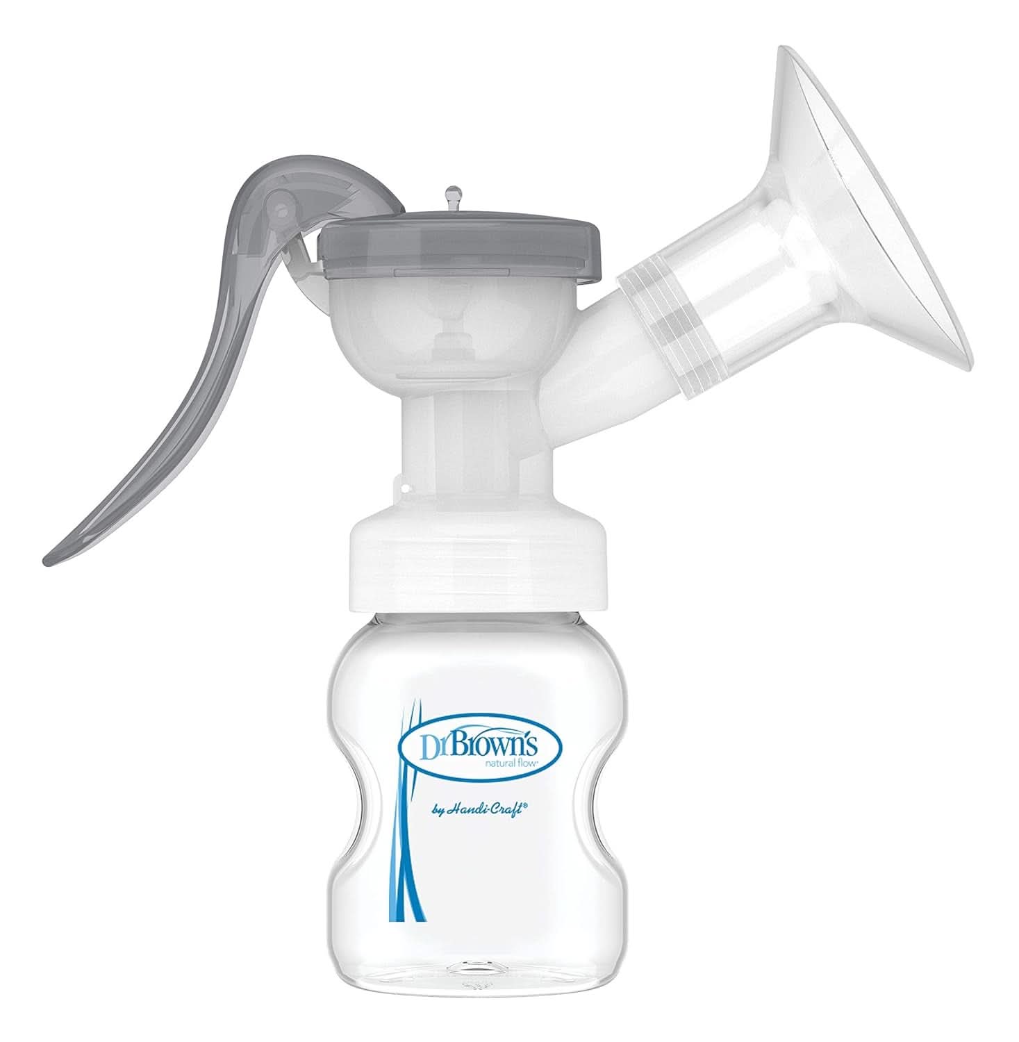 Pompă manuală de sân cu protecție 100% silicon Softshape (B, flanșă de 25 mm) și opțiuni anti-colici + biberon cu gură largă de 150 ml cu tetina cu flux lent de nivel 1 Accesorii Hrana si Alaptare Bebe Naty Shop