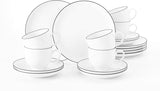 Seltmann Weiden - Lido Black Line - set de veselă 36 piese - porțelan (inclusiv 6 căni de cafea)