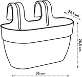 elho Vibia Campana Easy Hanger M 36 - Ghiveci pentru balcon și exterior - Ø 36,0 x H 26,5 cm - Negru/Antracit
