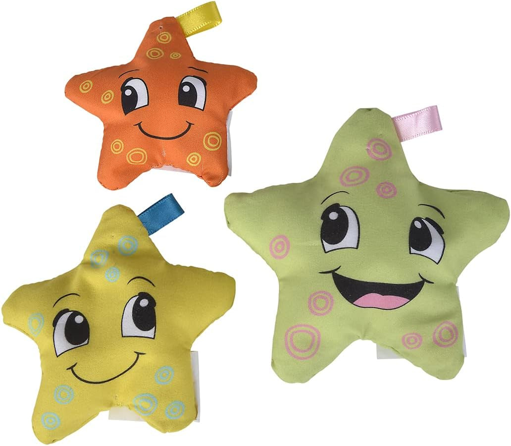 Simba 104010071 - ABC stea de mare moale, jucărie pentru copii, stele din material textil umplute cu polistiren, 3 bucăți, de la 6 luni Jucarii Bebe Naty Shop Titlu implicit