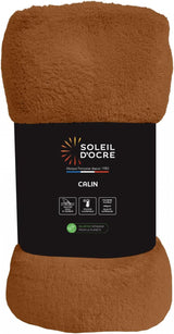 Soleil D'Ocre, pătură din flanel, 220 X 240 Cm, Calin, maro Plapumi si pilote Naty Shop Portocaliu 220 X 240 Cm