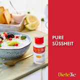 Îndulcitor lichid fără calorii, spray de dimensiuni 3 x 50 ml (1 picătură MAXI = 1 linguriță de zahăr), fără gluten, fără conservanți și aspartam, ideal pentru deserturi, băuturi și iaurt