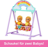 Păpușă Barbie Skipper și creșă cu accesorii, include păpuși gemene, 1 pătuț, 1 leagăn, 1 balansoar și multe altele, HXM99 Papusi Naty Shop