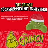Perna Grinch - Pernă de spate pentru pat și canapea, suport pentru spate cu cotiere, pernă de citit pentru spate, gât și cap, verde, 40 x 38 cm