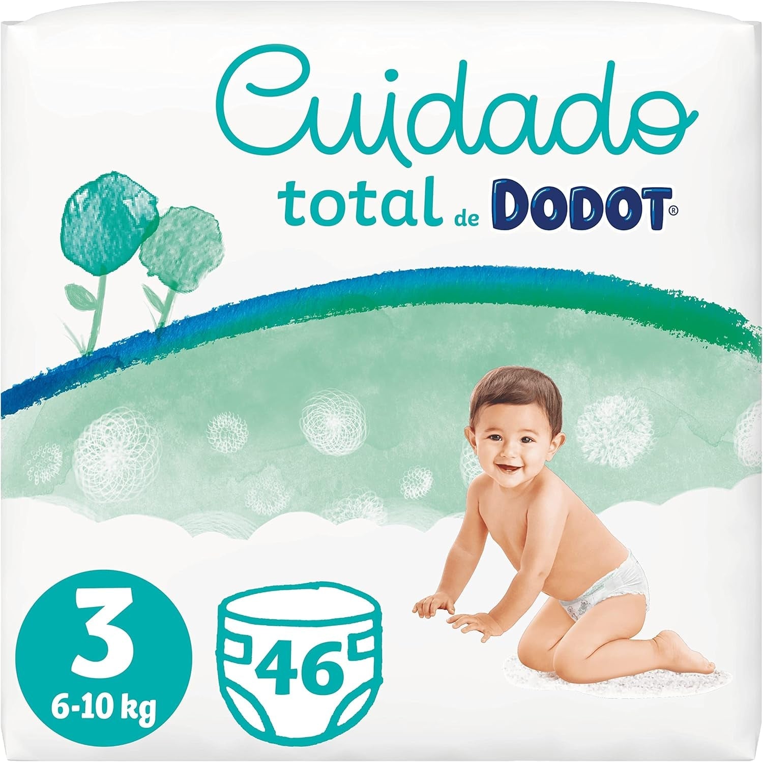 Scutece Total Care, mărimea 3, 46 de scutece, protecție moale a pielii, cu materiale pe bază de plante