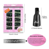 Hanyousheng Nagellackentferner Clips, Nagel Clips,10 Stück Schwarz Nagelclips, Nagel Klammer, Nails Art ​Gel Cap, Soak off Clip Cap UV Gel Poliermittel Entferner Wrap Nail Tool