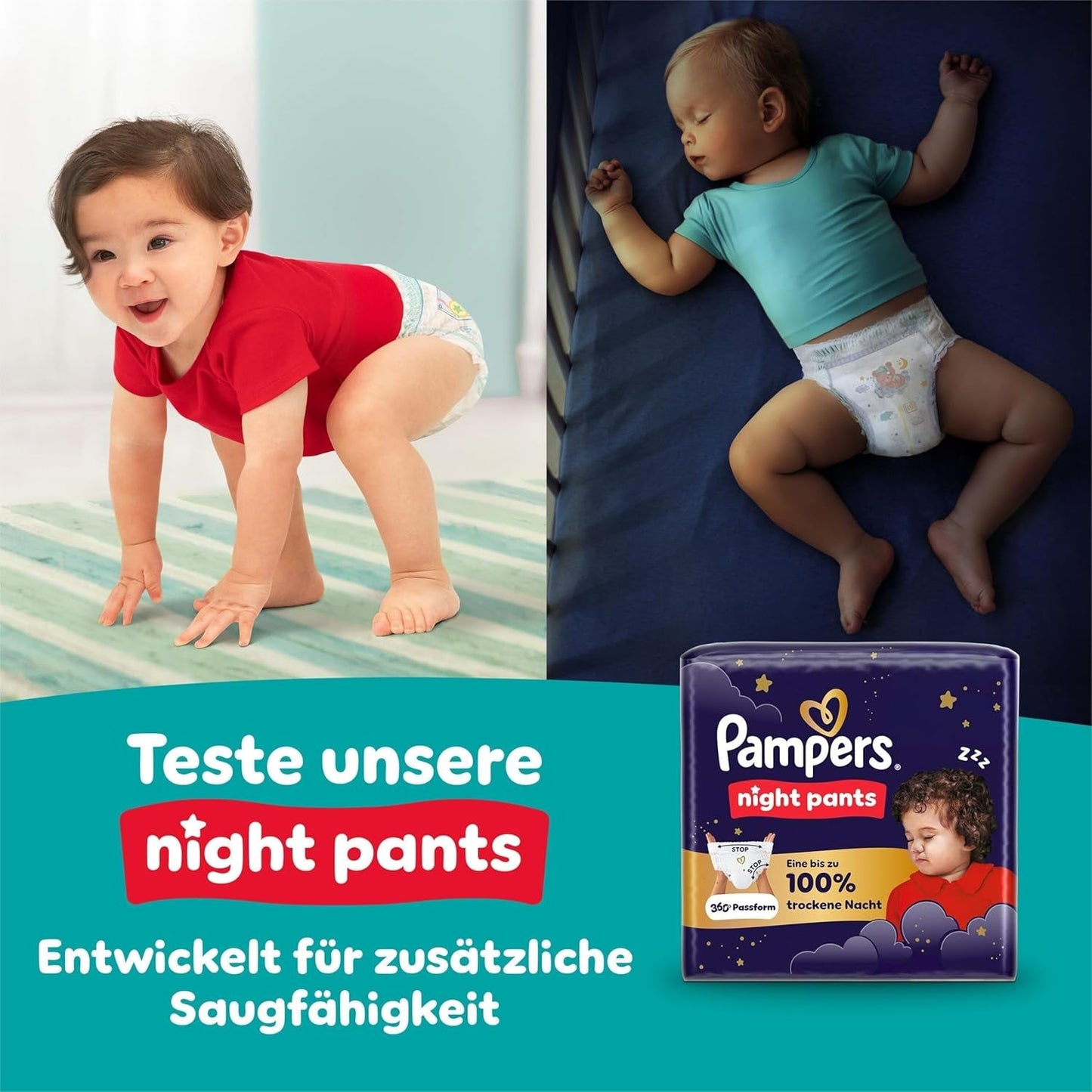 Pampers Baby-Dry Pants Größe 5, 160 Stück, 11kg-17kg, 360° auslaufsichere Passform für Tag und Nacht