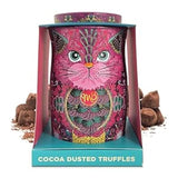Trufe de ciocolată Monty Bojangles Savanna Gold (135g) pudrate cu cacao, praline, set cadou într-o cutie individuală de colecție cu design de pisică, aromă de scotch Flutter