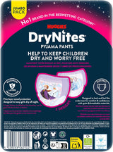 Scutece Huggies DryNites foarte absorbante pentru noapte, pentru fete 3-4 ani (12-21 kg), 4 x 16 bucăți (64 bucăți în total), pachet lunar de scutece-chiloți