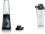 Bosch Mini-Standmixer Vitapower Serie 2 MMB2111S, Highspeed-Mixer, Bis Zu 40.000 Rpm, Tritan Togo-Flasche 0,6 L, Trinkdeckel, Bruchsicher,Spülmasch.Geeignete Teile, 450W, Silber/Schwarz Bucatarie Naty Shop Bundle Mit Togo-Flasche Silber / Schwarz