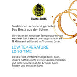 Cafea STARKER TOBAK Monsooned Malabar, boabe întregi, prăjite manual - prăjire medie, India, 100% Arabica, potrivită pentru cafea filtrată, presă franceză, aparate de cafea complet automate, delicată cu stomacul - aciditate deosebit de scăzută