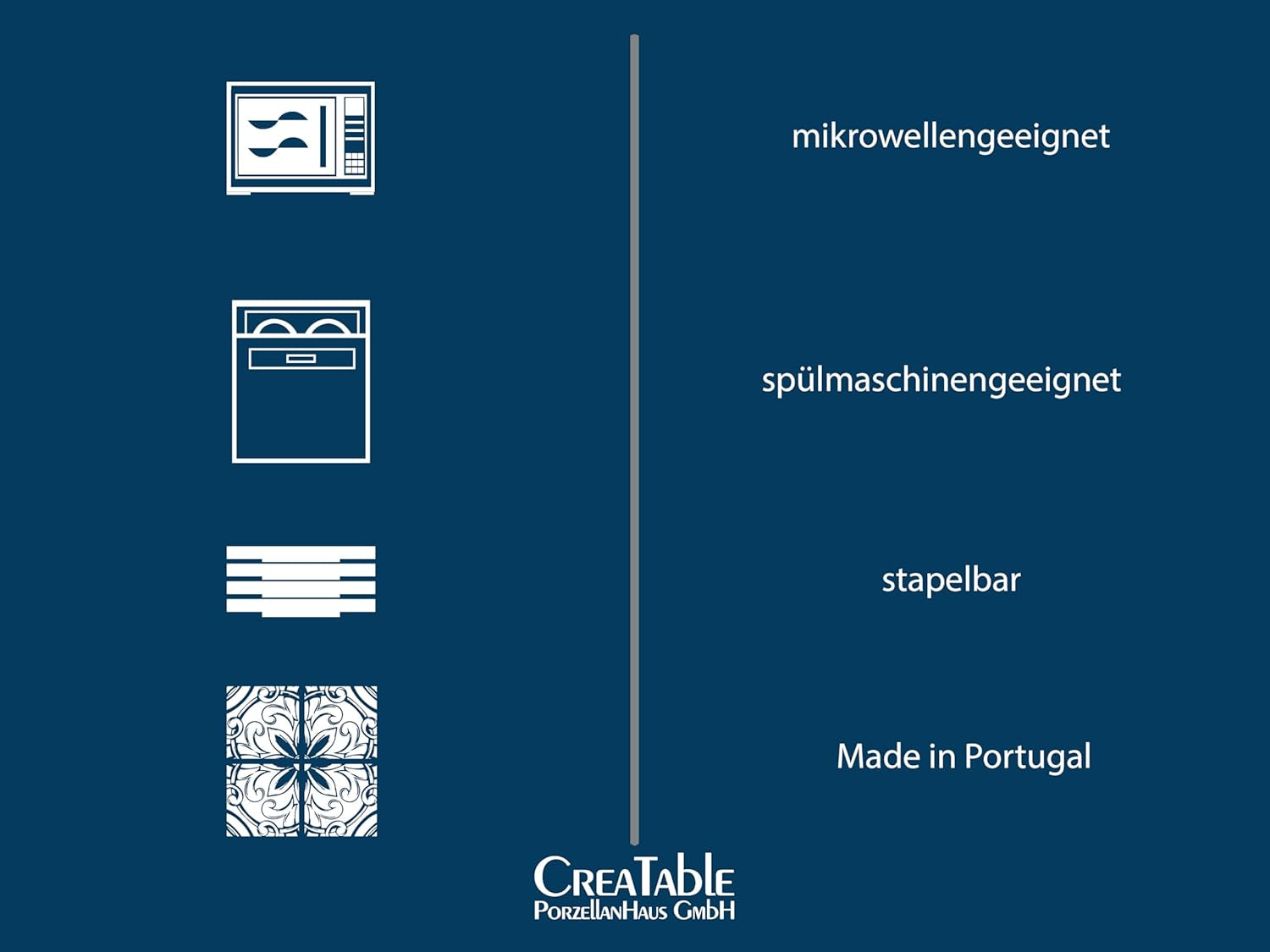 Creatable, 30007, Seria Soft Touch, set de veselă din 2 piese, set de salată din gresie, potrivit pentru mașina de spălat vase și cuptorul cu microunde, Fabricat în Portugalia