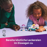 Camion de înghețată LEGO Friends Heartlake City, set de joacă pentru jocuri de rol, set de construcție cu 2 figurine și un iepuraș, jucărie pentru fete de la 4 ani, jucărie de construcție cu minifigurine ale personajelor 42644 Seturi de constructie Besuche den LEGO-Store