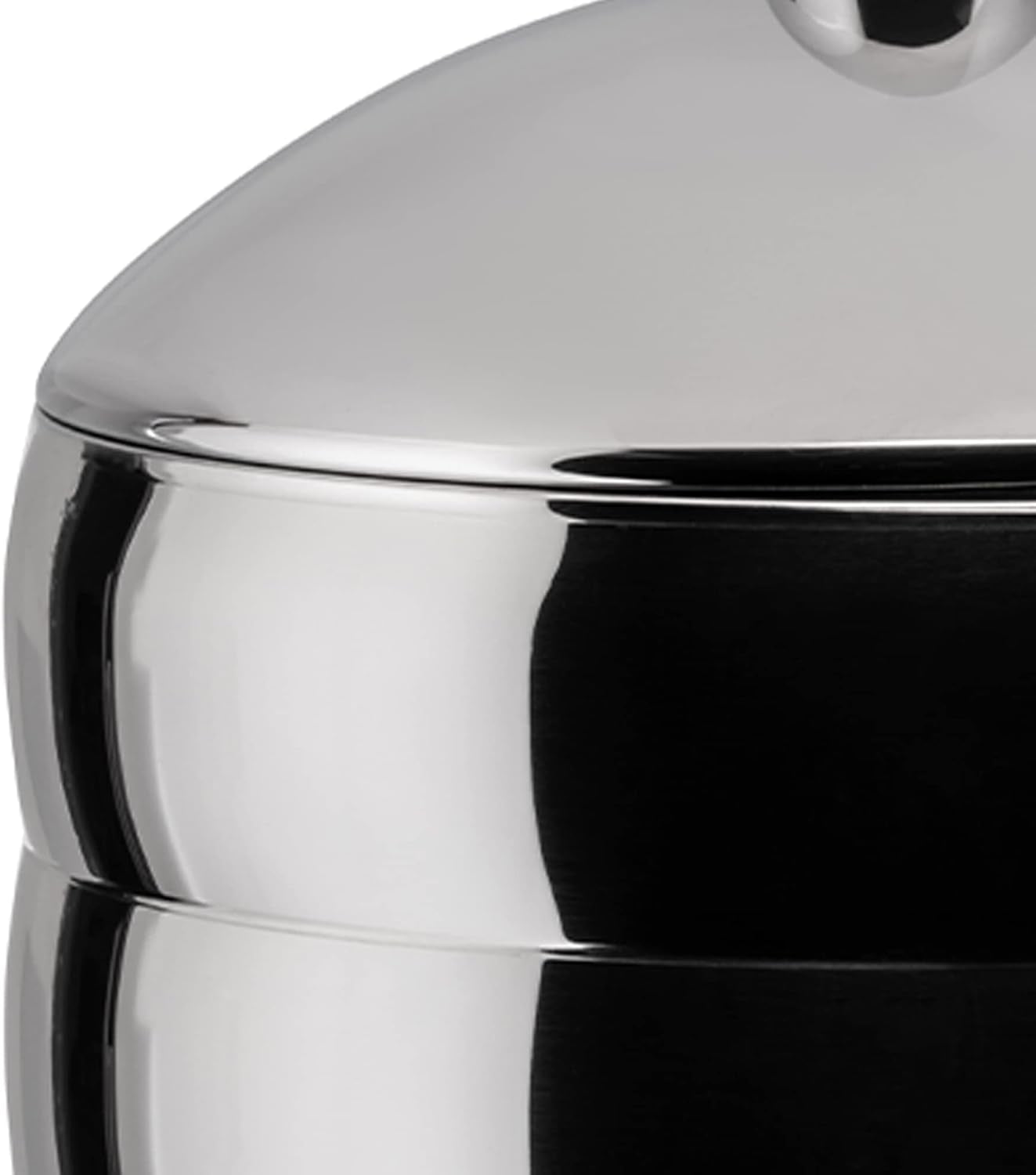 Alessi Kalistò 2 CB02 - Borcan de bucătărie din oțel inoxidabil 18/10 cu buton din aluminiu, 114 cl, argintiu Cutii depozitare alimente Naty Shop