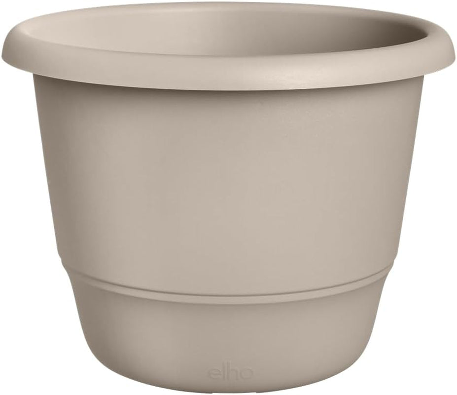 elho Amiga Round 47 - Ghiveci pentru flori pentru interior și exterior - 100% plastic reciclat - Ø 47,0 x Î 35,3 cm - Bej/Bej Ciupercă