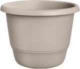 elho Amiga Round 47 - Ghiveci pentru flori pentru interior și exterior - 100% plastic reciclat - Ø 47,0 x Î 35,3 cm - Bej/Bej Ciupercă