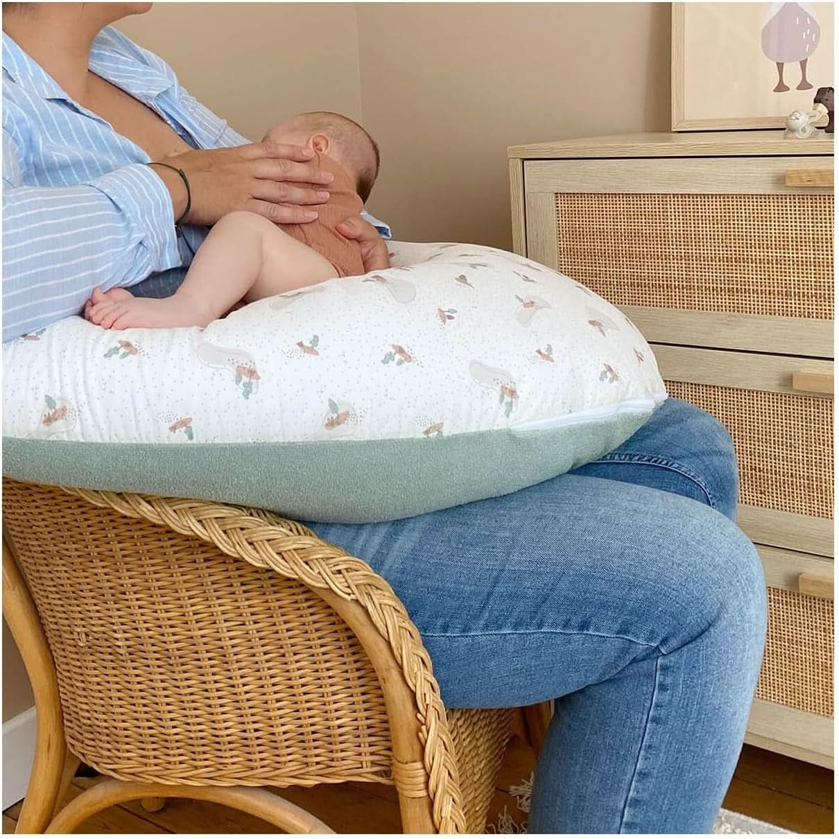 Pernă de sarcină - Pernă de alăptare - Pernă multifuncțională 2 în 1 - Husă detașabilă 78 X 44 cm Accesorii Hrana si Alaptare Bebe Naty Shop