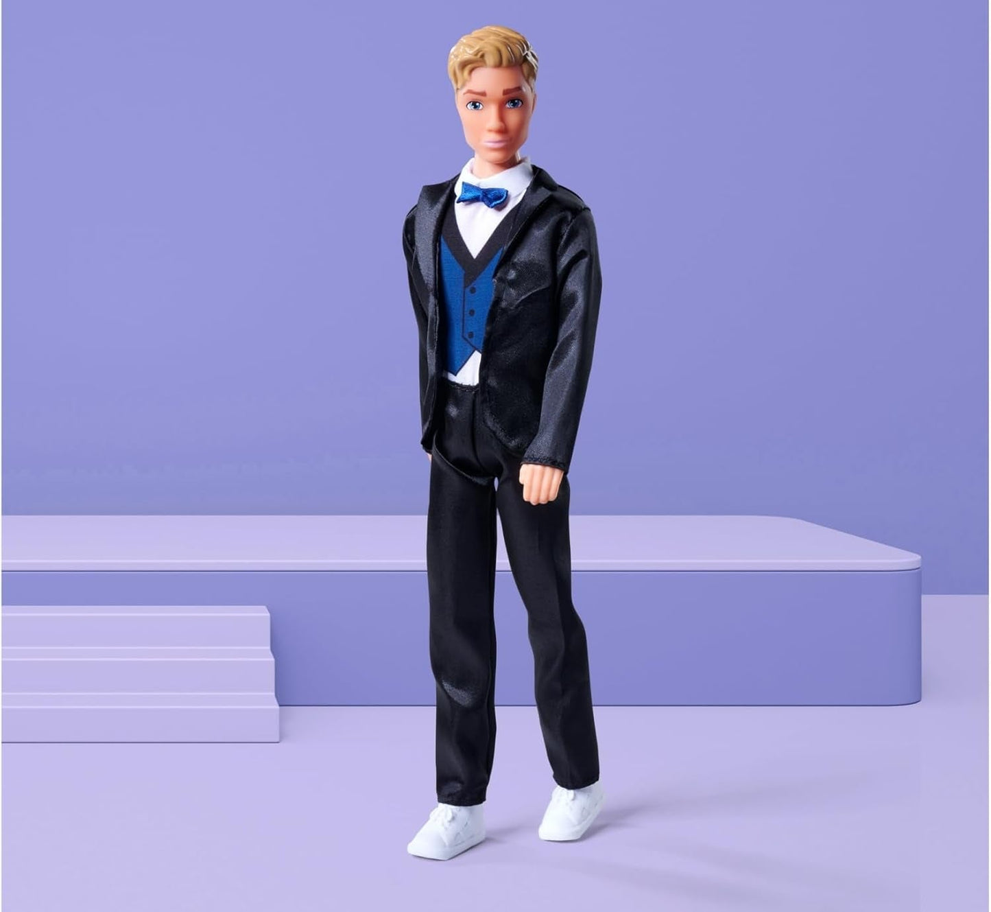Simba 105733629 - Steffi Love Kevin Charming, păpușa de joacă poartă un costum elegant cu papion și vestă, 30 cm, de la 3 ani, albastru Papusi Naty Shop