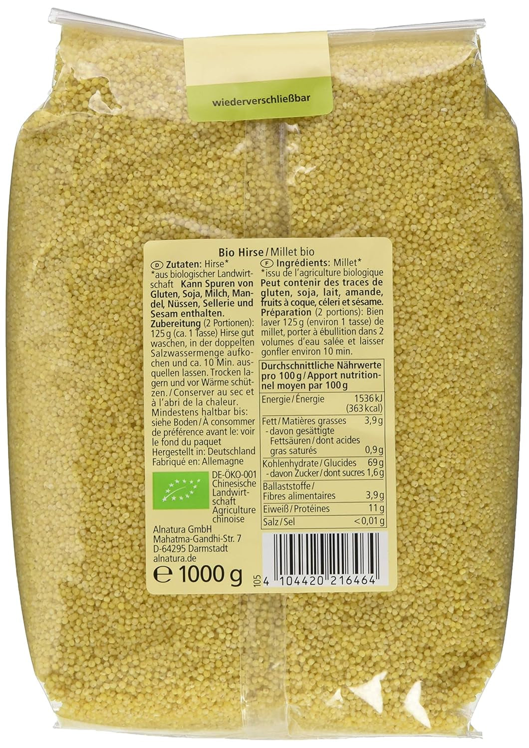 Pachet de mei integral 1 kg