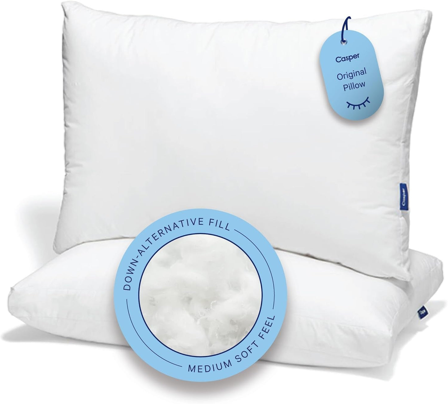 Casper Sleep Original pernă pentru dormit, king size, alb Perne standard Naty Shop Standard 2 bucăți