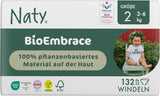 Scutece pentru bebeluși Naty BioEmbrace, mărimea 5 (11–25 kg) | 100% materiale pe bază de plante, delicate cu pielea | Moliciune respirabilă, testate dermatologic, absorbție excelentă | 80 buc.
