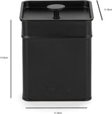 Salter BW12614EU7 Set de cutii de depozitare Kuro - 4 recipiente de bucătărie, pâine/ceai/cafea/zahăr, cutii pătrate de organizare, ușor de curățat, păstrează alimentele proaspete, negru Cutii depozitare alimente Naty Shop