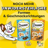 DREAMIES SHAKE UPS Multivitamine Seafood Festival, recompense pentru pisici în pliculețe porționate - 55g (6 pliculețe)