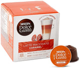 Flat White, 48 Kaffeekapseln, Arabica und Robusta Bohnen & Latte Macchiato Caramel, 48 Kaffeekapseln