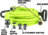 Set furtun de grădină cu racord rapid, 1/2 in. x 50 ft., durabil, ușor, sigur pentru apă potabilă – hfzg12050qn