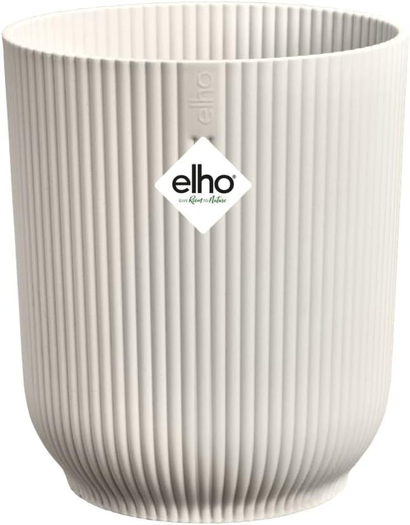 elho Vibes Fold Orchid High 12.5cm – Ghiveci pentru orhidee de interior – Ghivece de flori de interior – Plastic 100% reciclat – Alb/Alb mătăsos