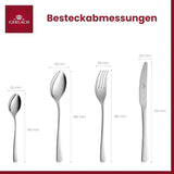 Gerlach 1760 Tunea Set, Tacâmuri din oțel inoxidabil, 24 buc, 6 persoane Bucatarie Naty Shop
