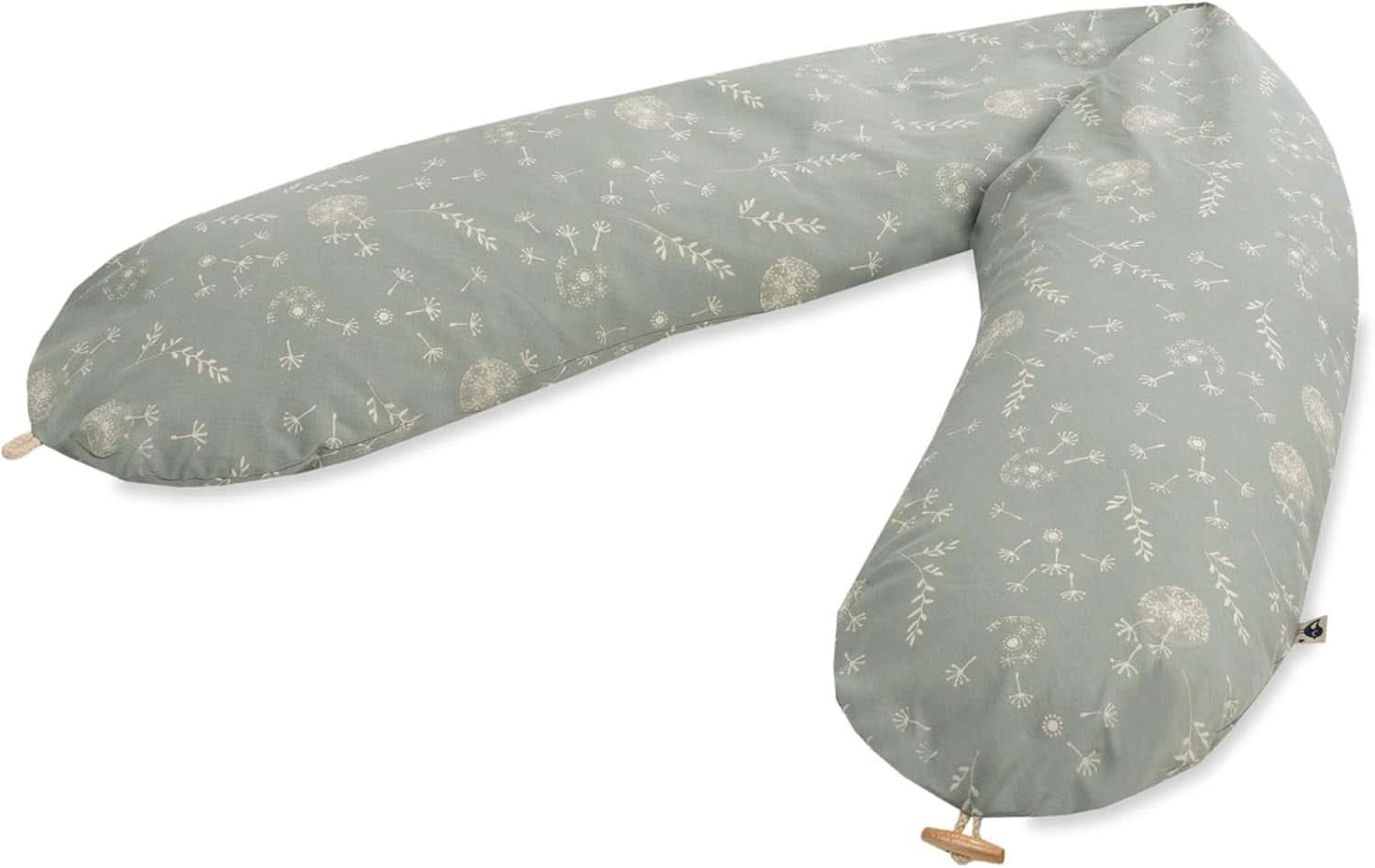 Julius Zöllner Pernă organică pentru alăptare 190 cm, umplutură 42 litri microperle Eps, fabricat în Germania Accesorii Hrana si Alaptare Bebe Naty Shop Wildflower