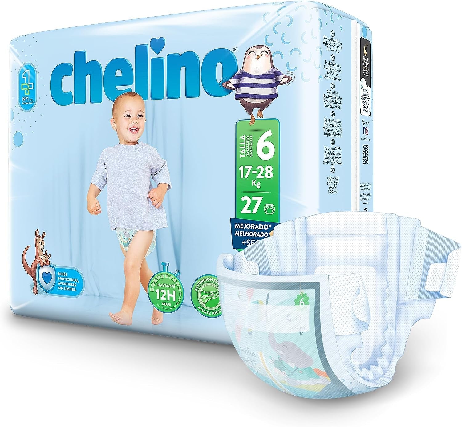 Scutece Indas Fashion & Love XL, mărimea 6 (17-28 kg), 27 bucăți