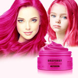COLAYERIST Culoarea temporară a părului negru lavabil, ceară de colorare a părului pentru bărbați și femei, mascara de păr pentru petreceri sau cosplay, produse de colorare a părului fără mizerie Vopsea pentru par Naty Shop Roz