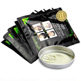 Șampon pentru vopsit părul negru instant cu ingrediente naturale, vopsea semipermanentă pentru păr negru, ușor de folosit, de lungă durată, ingrediente naturale (10 bucăți, negru) Vopsea pentru par Naty Shop