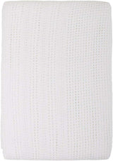 Family Bedding Pătură celulară roz pentru pat dublu, bumbac, cuvertură de pat mare, reversibilă, ușoară, termică, moale, pătură celulară tradițională, 230 X 230 cm Plapumi si pilote Naty Shop Alb Pat dublu (230X230Cm)