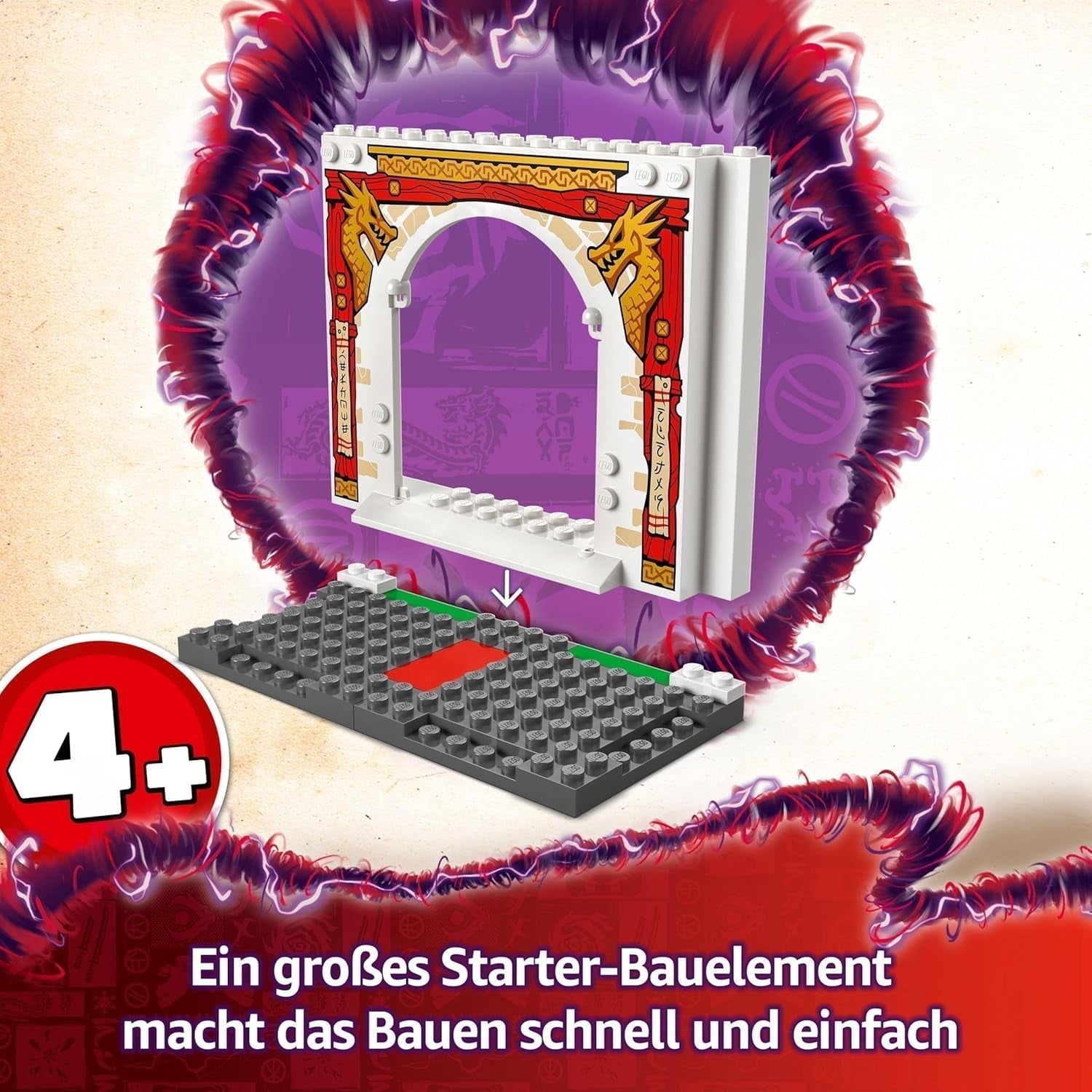 LEGO NINJAGO Spinjitzu Templul Ninja - Playset cu 4 minifigurine și 1 figurină dragon - Set de construcție - Cadou de Crăciun sau aniversare pentru băieți și fete de la 4 ani 71831 Seturi de constructie Besuche den LEGO-Store