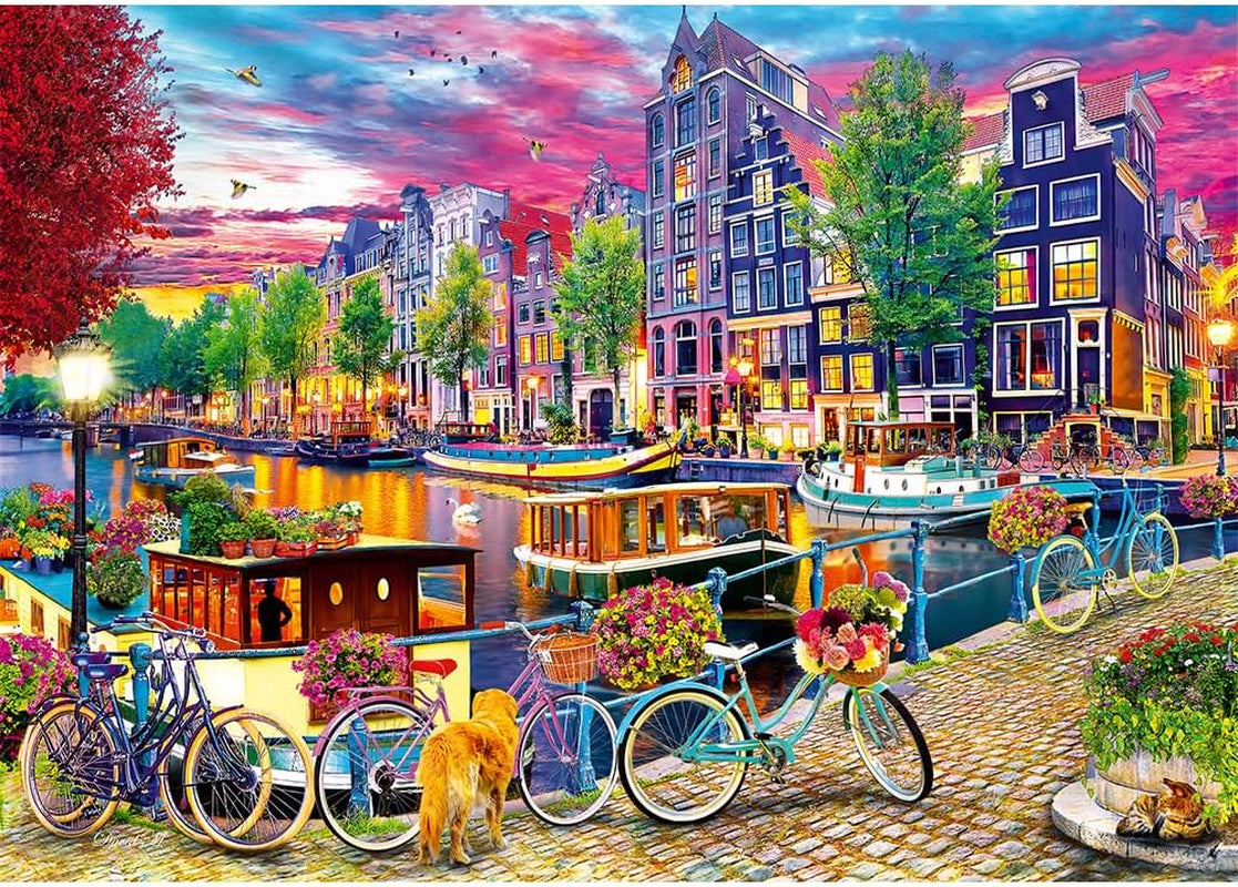Trefl - Puzzle 2In1: Capitale europene - 2 X 500 piese - Set de două puzzle-uri, Bricolaj, Divertisment creativ, Pentru adulți și copii peste 10 ani Puzzle Naty Shop