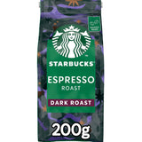 STARBUCKS Espresso Roast, Prăjire Neagră, Boabe Întregi de Cafea 200g (Pachet de 6)