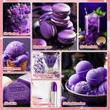 Colorant alimentar în gel - HXDZFX 2×30ml, colorant alimentar fără zahăr, foarte concentrat, pentru decorarea torturilor, fondant alb, macaroane, prăjituri, copt, ouă de Paște, slime (mov struguri)