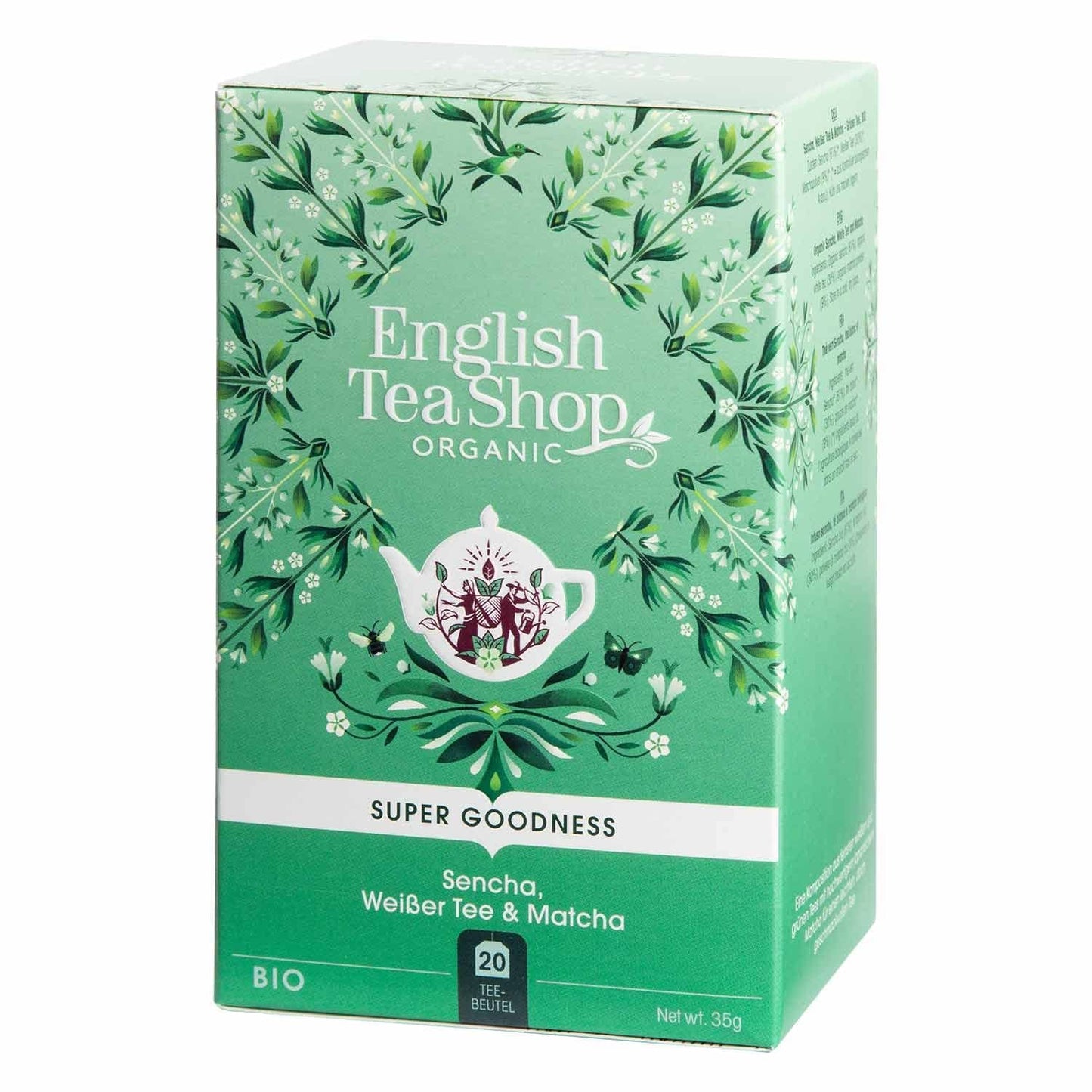 ETS - Sencha, ceai alb și Matcha, BIO, 20 pliculețe de ceai #