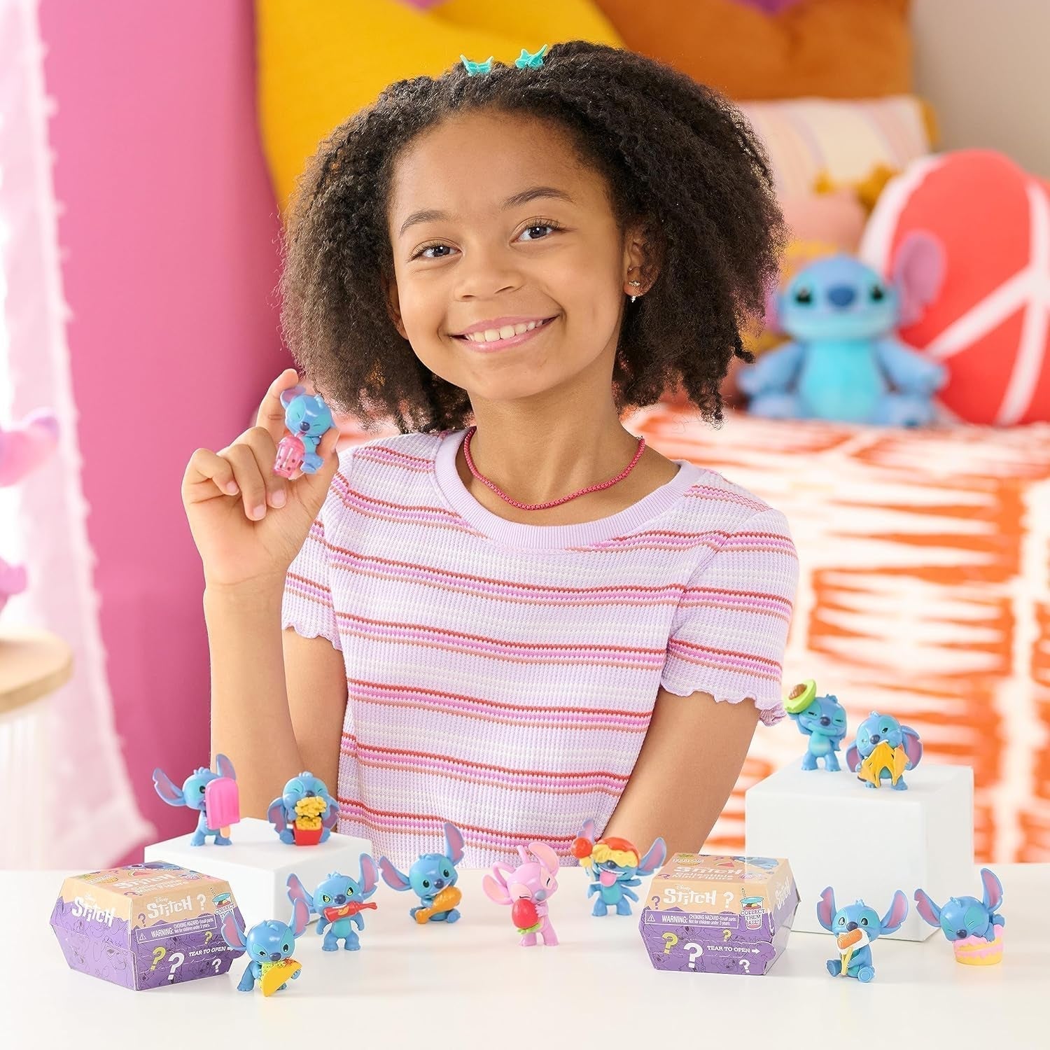 Just Play Disney Stitch Minifigurine de colecționat, pachet surpriză, figuri de colecționat mari de 5 cm, stilurile pot varia, jucării pentru copii de peste 3 ani Action figures Naty Shop