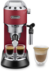 De'Longhi Dedica Style EC 685.B – Espressor cu portafiltru, espressor cu spumator de lapte profesional, doar 15 cm lățime, pentru cafea măcinată sau capsule ESE, rezervor de apă de 1 l, negru
