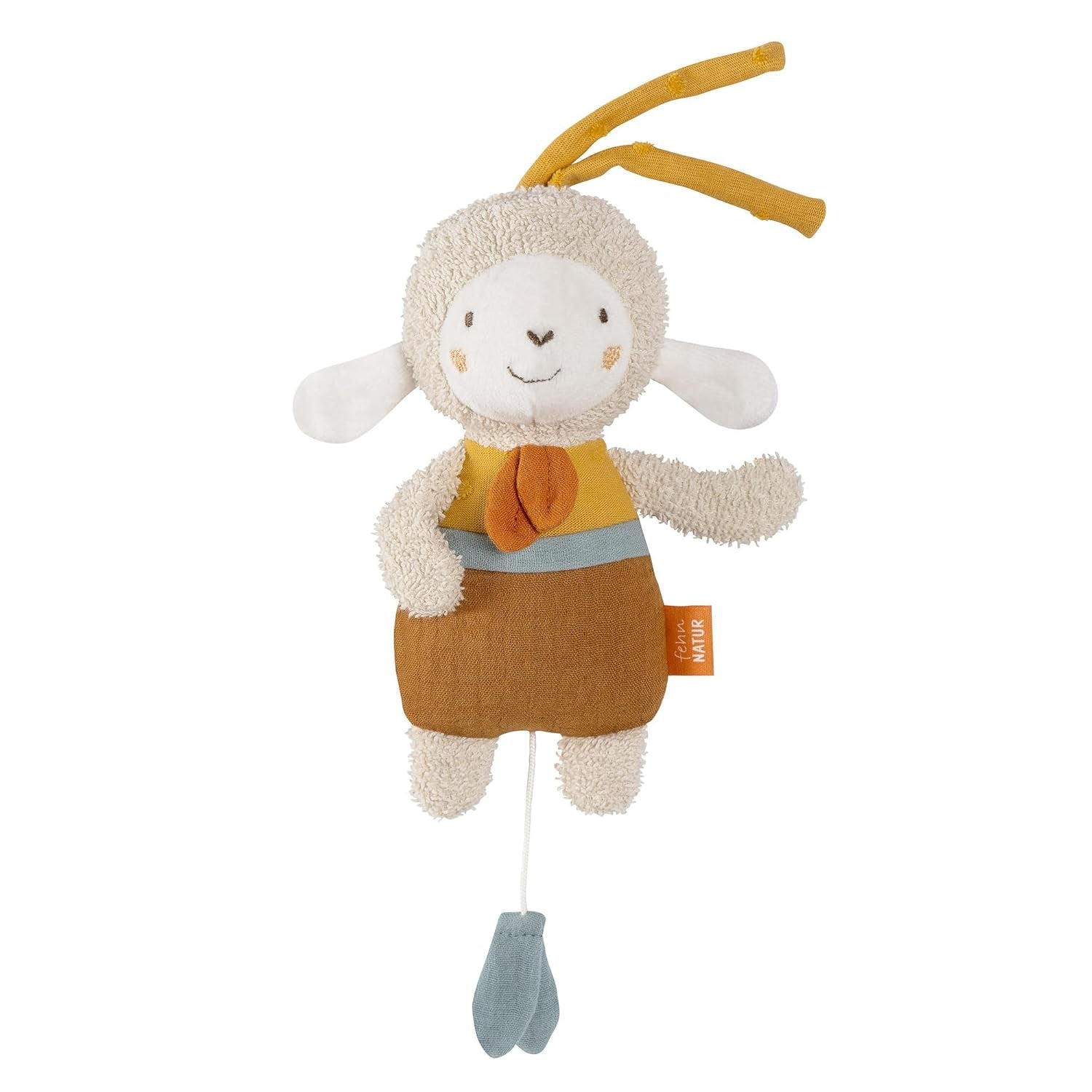 Fehn mini music box fairy - jucărie de pluș și ajutor pentru somn: cutie muzicală cu vânt cu melodia moale "Lacul lebedelor" liniștește în orice situație - pentru bebeluși și copii mici de la 0+ luni Jucarii Bebe Naty Shop Natura oilor