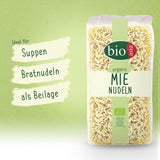 BIOASIA Tăiței Mie Organici, tăiței din grâu fără ou, preparați rapid și ușor, vegetarieni (8 x 250 g)