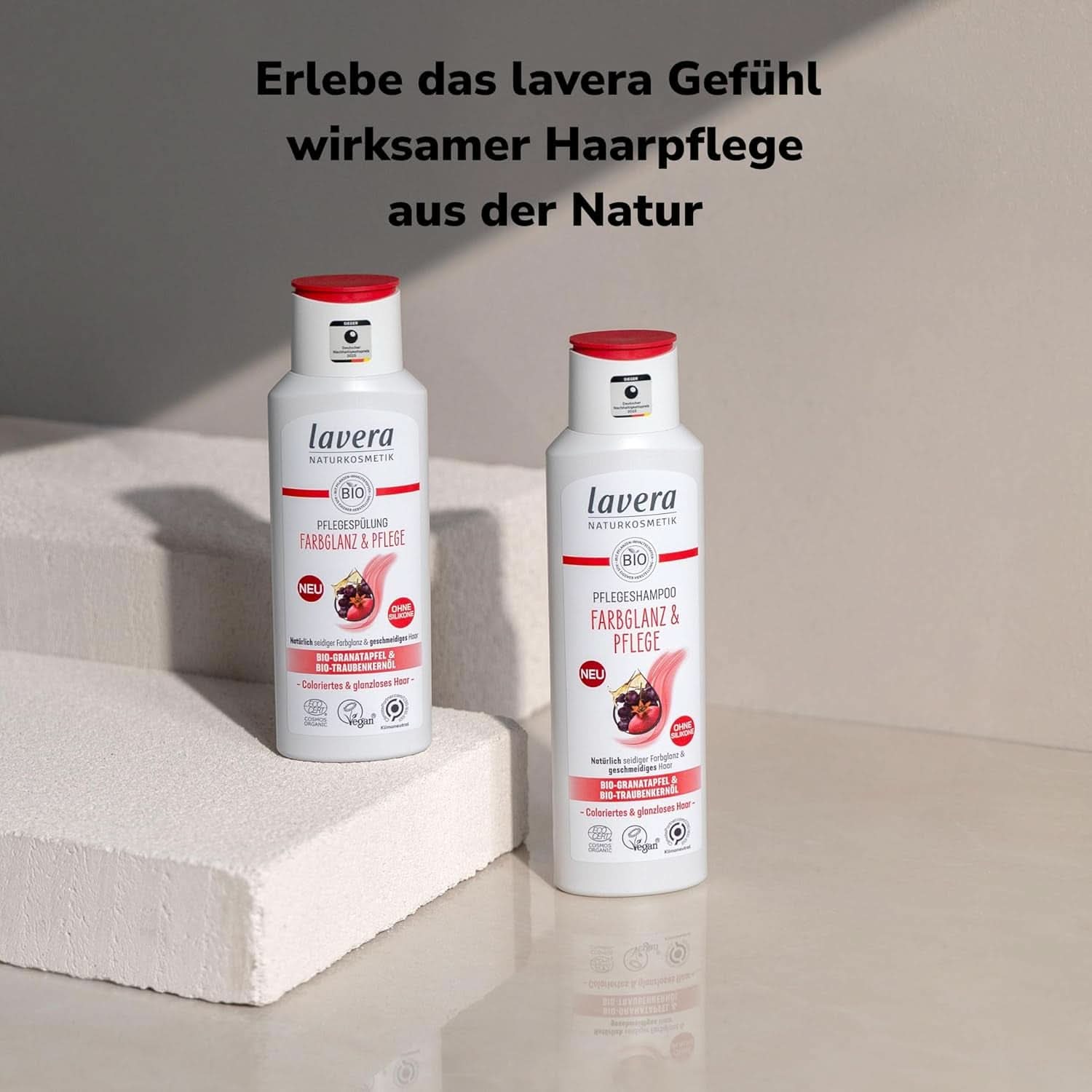 Lavera Care Shampoo Colour Shine & Care, vegan, 250 ml Duș și baie Naty Shop