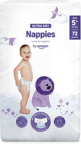 Scutece Ultra Dry de la Amazon, mărimea 1 (2-5 kg) - Cutie lunară, alb, 96 bucăți (2 pachete a câte 48) (anterior sub marca Mama Bear, produs identic)
