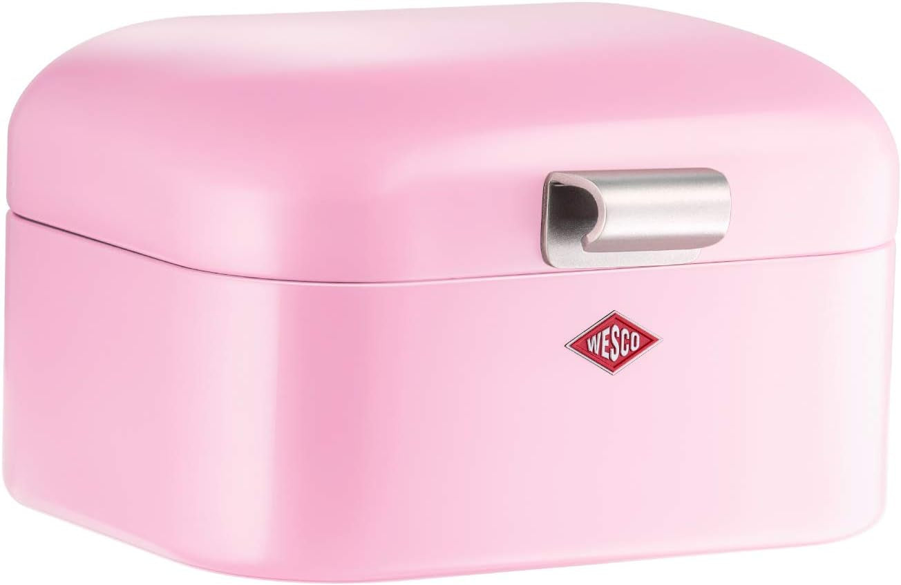 Wesco 235 001 Mini Grandy coș pentru pâine 17 x 18 x 12 cm (L/W/H) roz, oțel inoxidabil Cutii depozitare alimente Naty Shop Roz