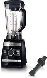 Bosch Standmixer Vitaboost MMBH6P6BDE, 6-Klingen-Edelstahlmesser, 2,5L Tritan-Mixbehälter, Stopfer, 6 Automatikprogramme, Rezeptbuch, Bpa-Frei, Einfache Reinigung, 45,000 U/Min, 1600 W, Schwarz Bucatarie Naty Shop Single Schwarz Deutsches Rezeptbuch